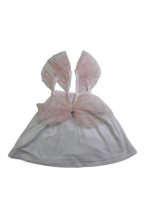 A White Sleeveless Tops from Luna Luna in size 6-12M for girl. (Back View)