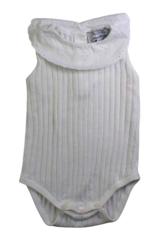 A White Sleeveless Bodysuits from Tartine et Chocolat in size 12-18M for girl. (Front View)