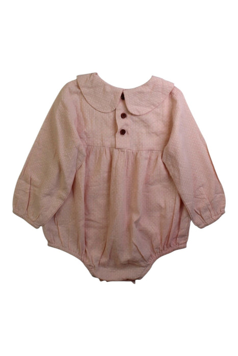 A Pink Long Sleeve Rompers from Niny Mini in size 12-18M for girl. (Back View)