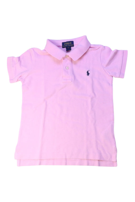 A Pink Short Sleeve Polos from Polo Ralph Lauren in size 3T for boy. (Front View)