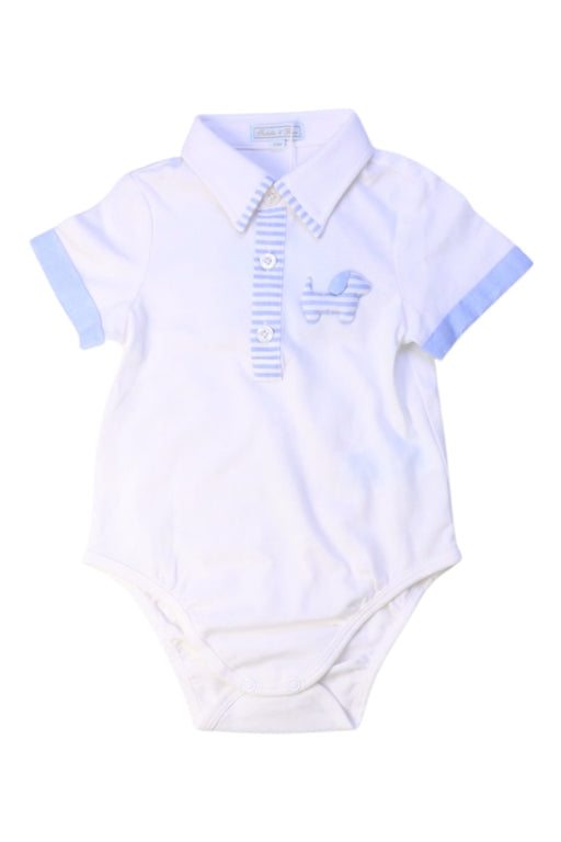 A White Short Sleeve Bodysuits from Nicholas & Bears in size 6-12M for boy. (Front View)