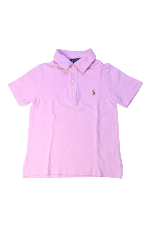 A Pink Short Sleeve Polos from Polo Ralph Lauren in size 3T for boy. (Front View)