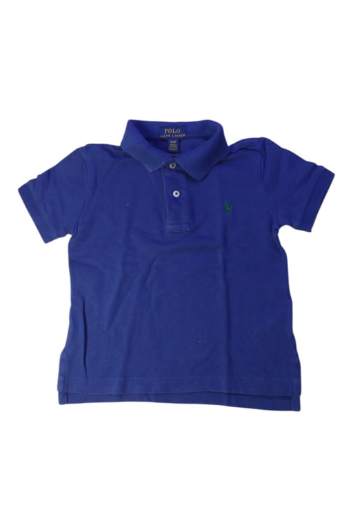 A Blue Short Sleeve Polos from Polo Ralph Lauren in size 3T for boy. (Front View)