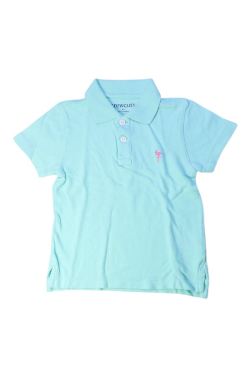 A Blue Short Sleeve Polos from Crewcuts in size 2T for boy. (Front View)