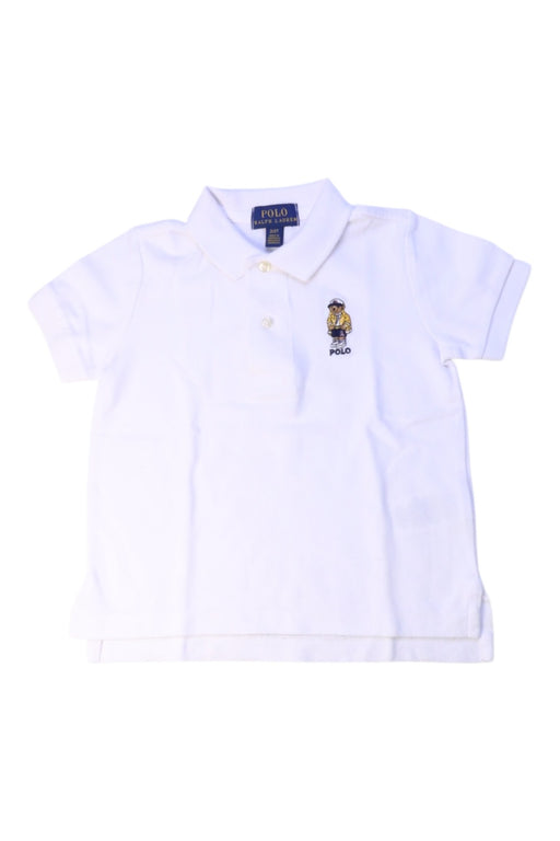 A White Short Sleeve Polos from Polo Ralph Lauren in size 2T for boy. (Front View)