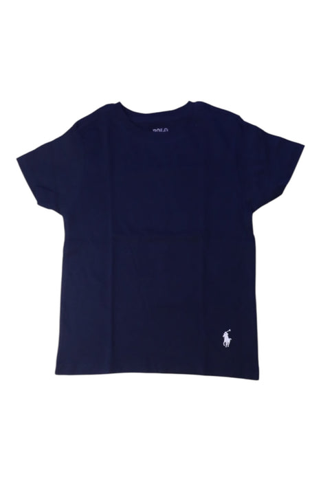 A Navy Short Sleeve T Shirts from Polo Ralph Lauren in size 4T for boy. (Front View)