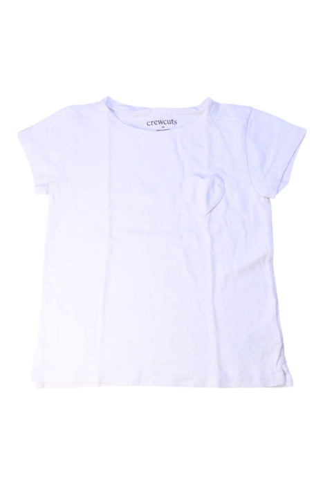 A White Short Sleeve T Shirts from Crewcuts in size 4T for girl. (Front View)