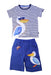 A Blue Short Sets from Jojo Maman Bébé in size 3T for boy. (Front View)