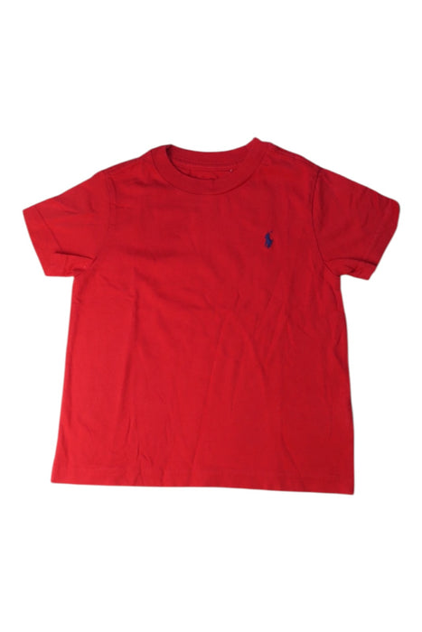 A Red Short Sleeve T Shirts from Polo Ralph Lauren in size 3T for boy. (Front View)