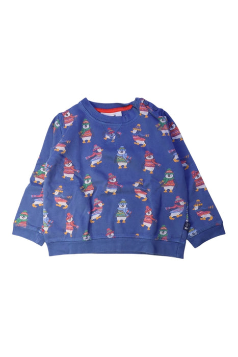A Blue Crewneck Sweatshirts from Jojo Maman Bébé in size 3T for girl. (Front View)