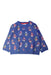 A Blue Crewneck Sweatshirts from Jojo Maman Bébé in size 3T for girl. (Front View)