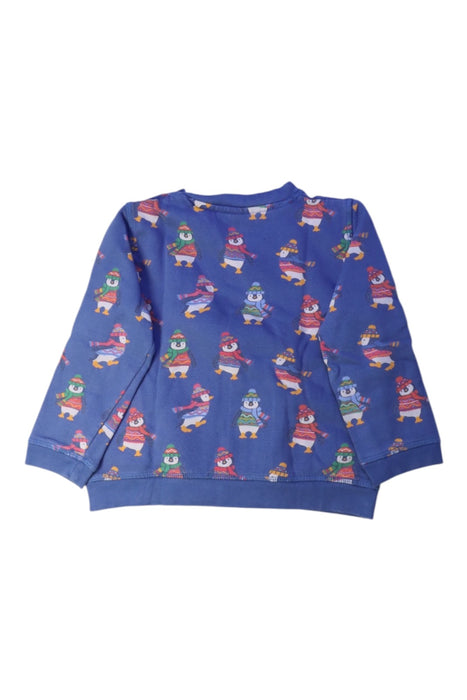 A Blue Crewneck Sweatshirts from Jojo Maman Bébé in size 3T for girl. (Back View)