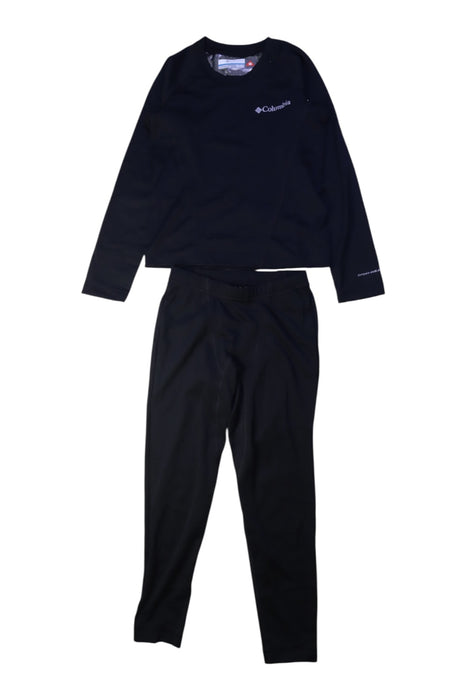 A Black Base Layers from Columbia in size 4T for neutral. (Front View)