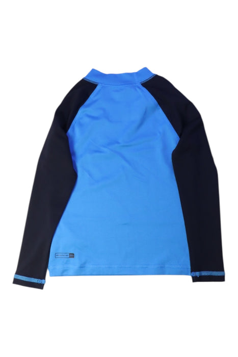 A Blue Rash Guards from Quiksilver in size 4T for boy. (Back View)