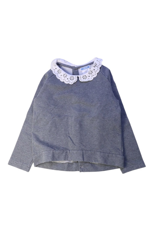 A Grey Long Sleeve Tops from Jacadi in size 6T for girl. (Front View)