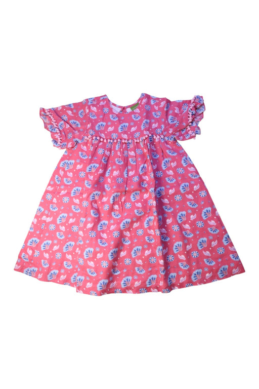 A Pink Short Sleeve Dresses from Jim Thompson in size 4T for girl. (Front View)