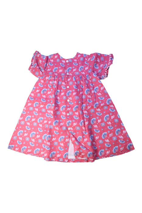 A Pink Short Sleeve Dresses from Jim Thompson in size 4T for girl. (Back View)