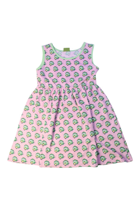A Pink Sleeveless Dresses from Jim Thompson in size 4T for girl. (Front View)