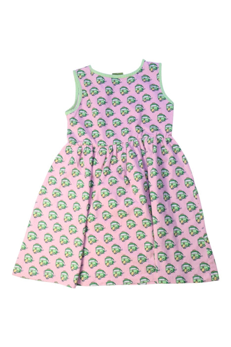 A Pink Sleeveless Dresses from Jim Thompson in size 4T for girl. (Back View)