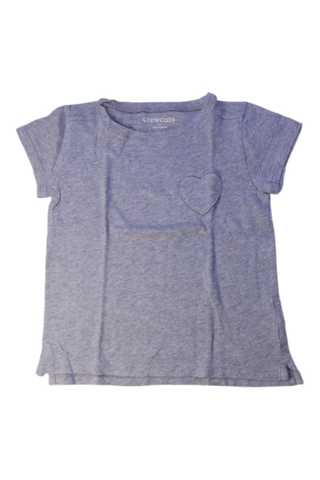 A Blue Short Sleeve T Shirts from Crewcuts in size 4T for girl. (Front View)