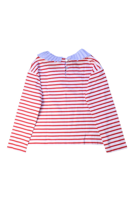 A Red Long Sleeve Tops from Jacadi in size 6T for girl. (Back View)
