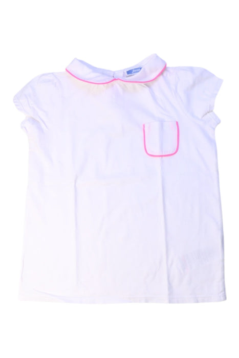 A White Short Sleeve Tops from Jacadi in size 6T for girl. (Front View)