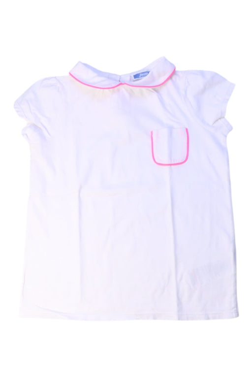 A White Short Sleeve Tops from Jacadi in size 6T for girl. (Front View)
