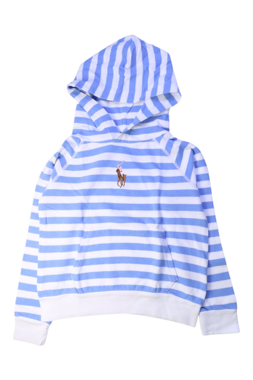 A Blue Hooded Sweatshirts from Polo Ralph Lauren in size 6T for neutral. (Front View)