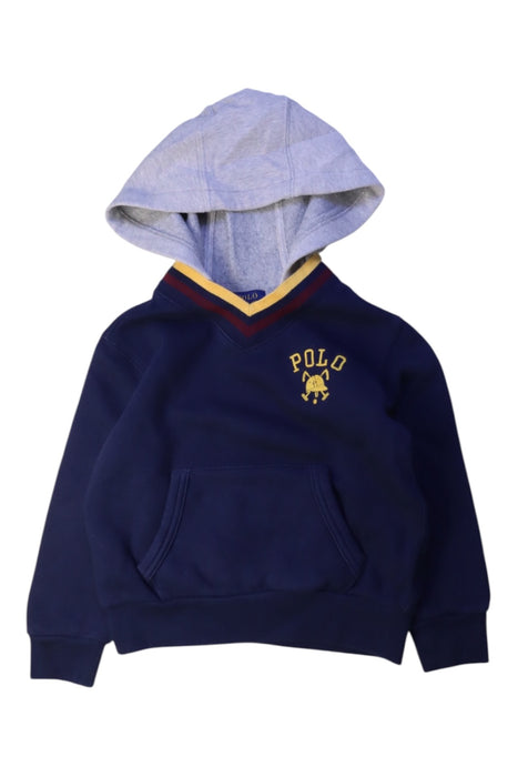 A Navy Hooded Sweatshirts from Polo Ralph Lauren in size 4T for boy. (Front View)