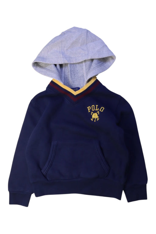 A Navy Hooded Sweatshirts from Polo Ralph Lauren in size 4T for boy. (Front View)