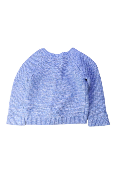 A Blue Cardigans from Seed in size 6-12M for girl. (Back View)