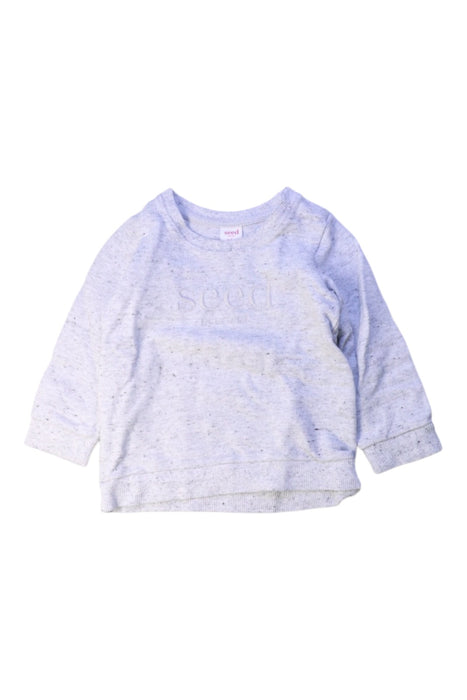 A Grey Crewneck Sweatshirts from Seed in size 18-24M for girl. (Front View)