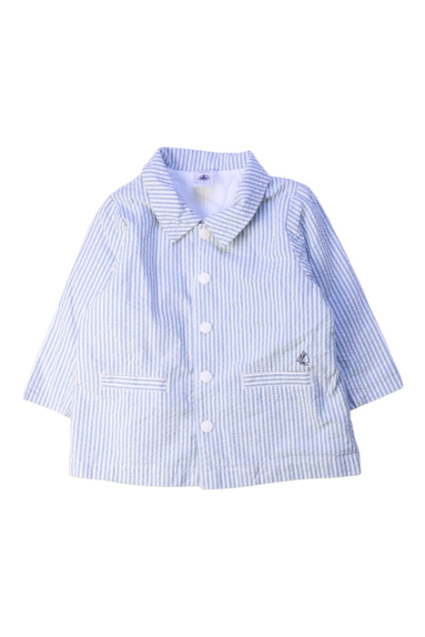 A Blue Blazers from Petit Bateau in size 6-12M for girl. (Front View)