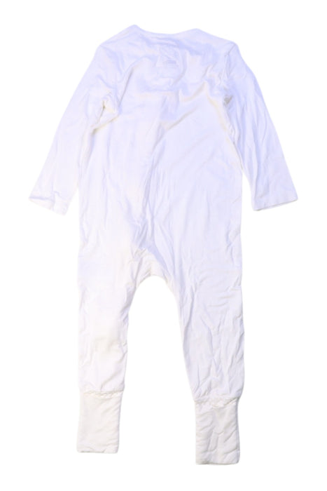 A White Long Sleeve Jumpsuits from Not Too Big in size 6-12M for neutral. (Back View)