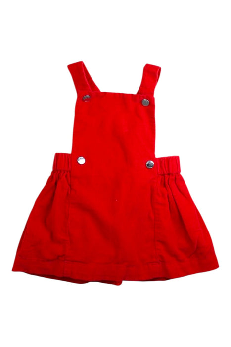 A Red Overall Dresses from Jacadi in size 6-12M for girl. (Front View)