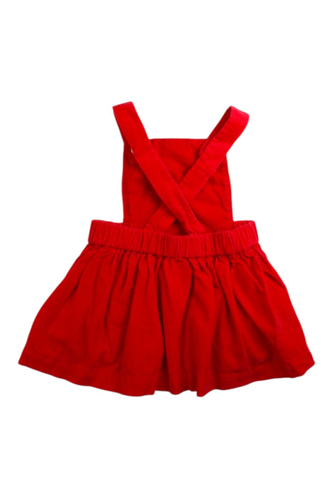 A Red Overall Dresses from Jacadi in size 6-12M for girl. (Back View)