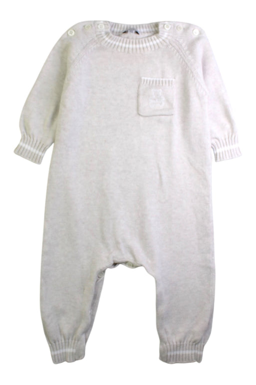 A Ivory Long Sleeve Rompers from Brunello Cucinelli in size 6-12M for boy. (Front View)