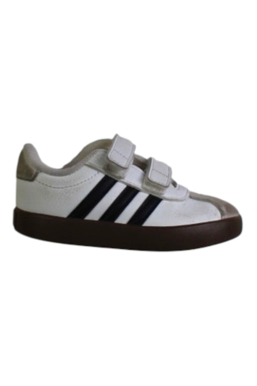 A White Sneakers from Adidas in size 18-24M for neutral. (Front View)