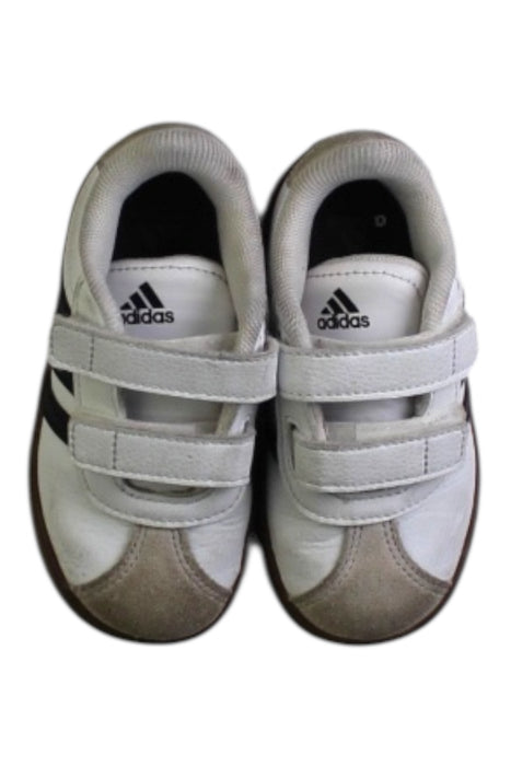 A White Sneakers from Adidas in size 18-24M for neutral. (Back View)