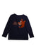 A Navy Long Sleeve T Shirts from Seed in size 5T for boy. (Back View)