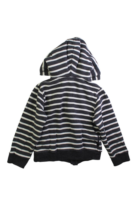 A Navy Hooded Sweatshirts from Petit Bateau in size 6T for boy. (Back View)