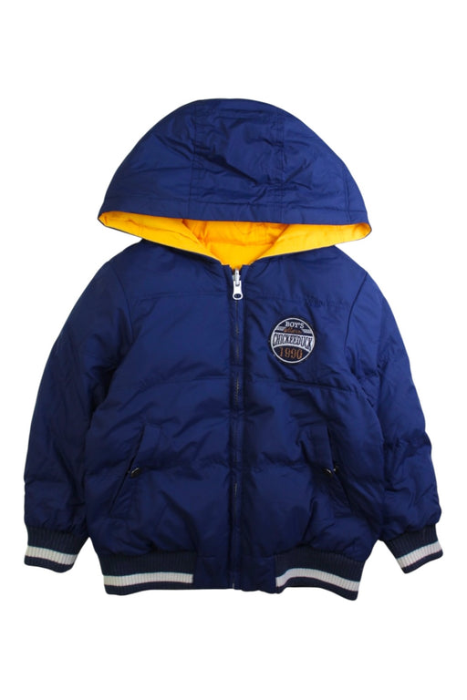 A Blue Puffer/Quilted Jackets from Chickeeduck in size 4T for boy. (Front View)