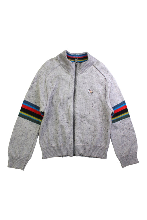 A Grey Zippered Sweatshirts from Paul Smith in size 5T for boy. (Front View)