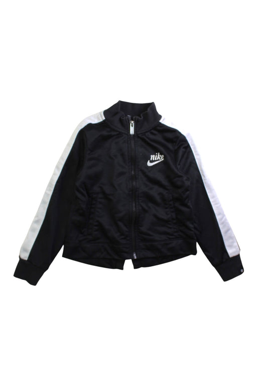 A Black Lightweight Jackets from Nike in size 6T for boy. (Front View)