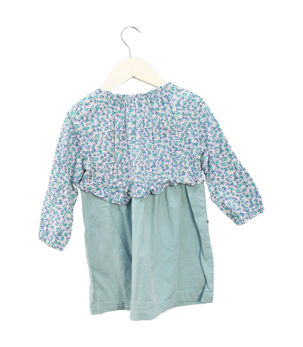 A Blue Long Sleeve Dresses from Ragmart in size 2T for girl. (Back View)