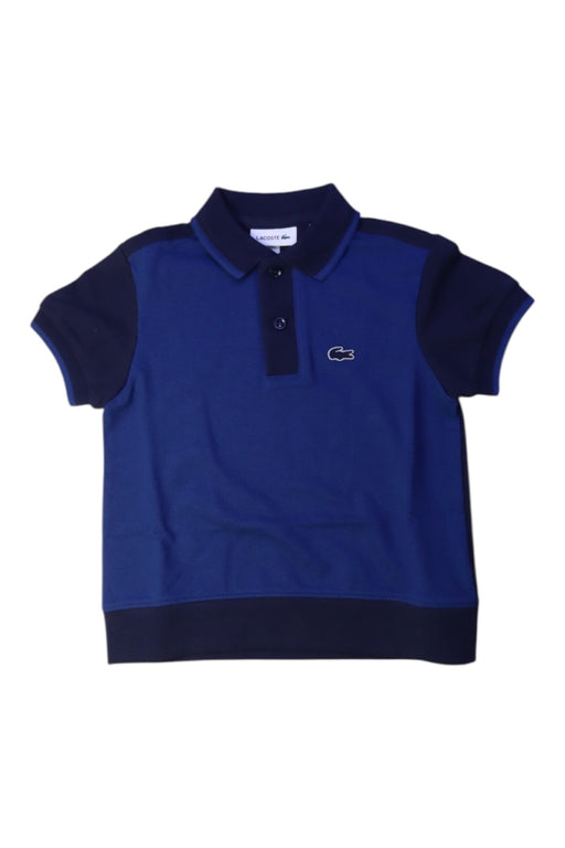 A Blue Short Sleeve Polos from Lacoste in size 3T for boy. (Front View)