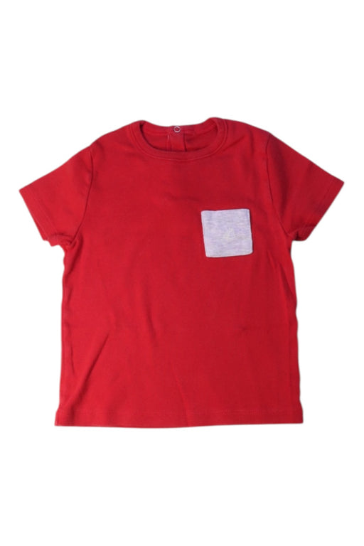 A Red Short Sleeve T Shirts from Petit Bateau in size 2T for boy. (Front View)
