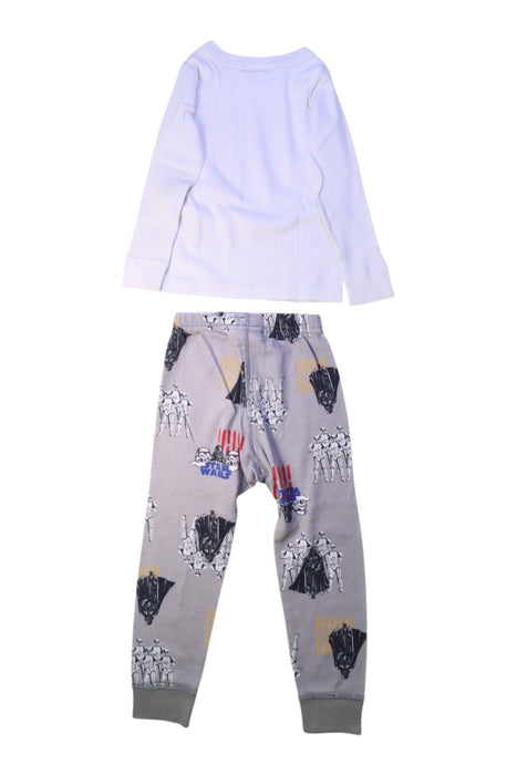 A White Pyjama Sets from Hanna Andersson in size 3T for boy. (Back View)