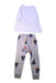 A White Pyjama Sets from Hanna Andersson in size 3T for boy. (Back View)