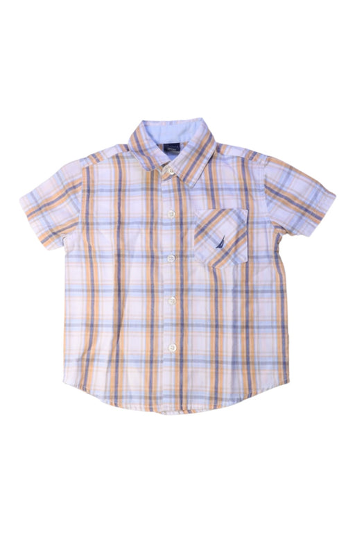 A Blue Short Sleeve Shirts from Nautica in size 2T for boy. (Front View)